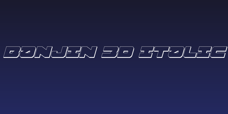 Banjin 3D Italic Social Header