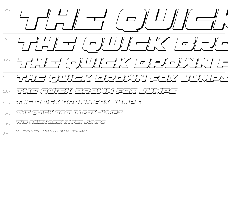 Banjin 3D Italic Waterfall