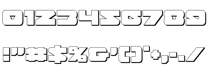 Banjin 3D Font OTHER CHARS