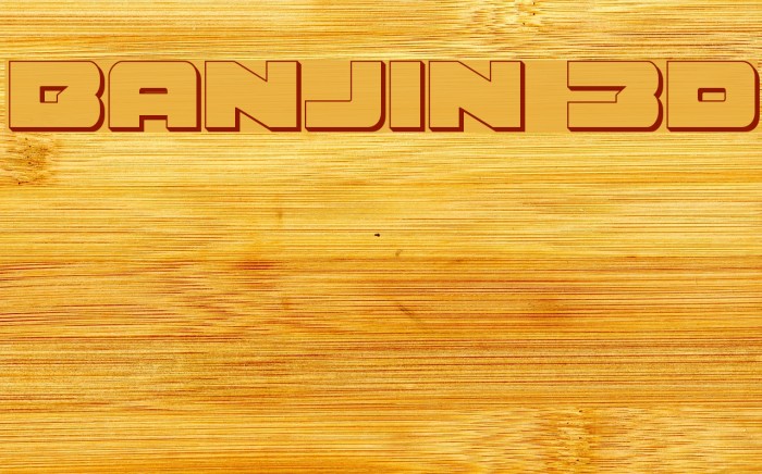 Banjin 3D Font examples