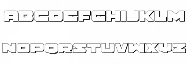 Banjin 3D Caratteri MINUSCOLO
