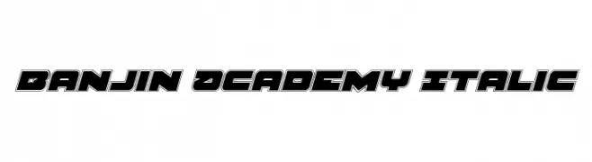Banjin Academy Italic  les polices de caractères gratuit tlcharger