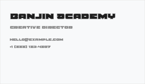 Banjin Academy Business Card