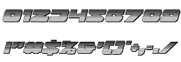 Banjin Chrome Italic Font OTHER CHARS
