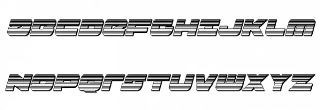 Banjin Chrome Italic Fuentes MAYÚSCULAS