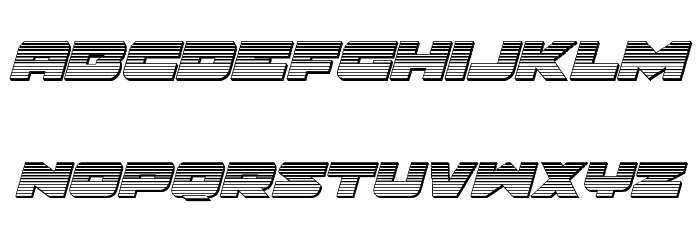 Banjin Chrome Italic Font LOWERCASE