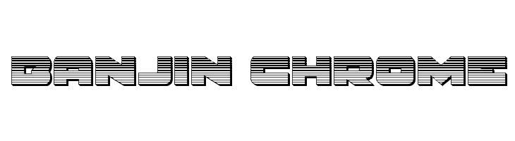 Banjin Chrome  フリーフォントのダウンロード