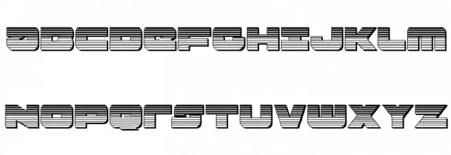 Banjin Chrome Polices MAJUSCULES