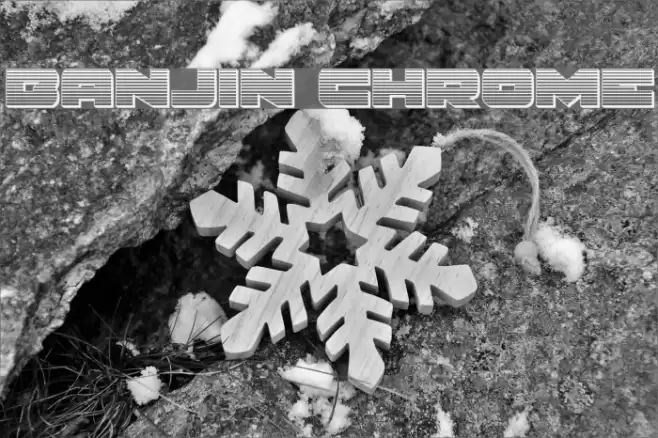 Banjin Chrome Font examples