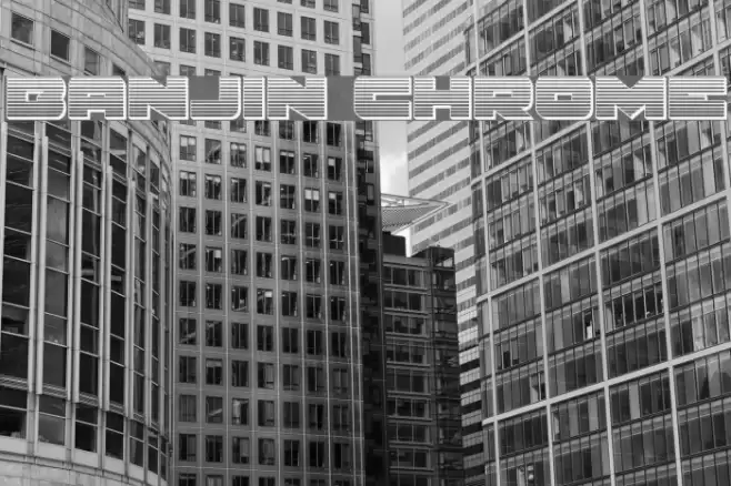 Banjin Chrome Font examples