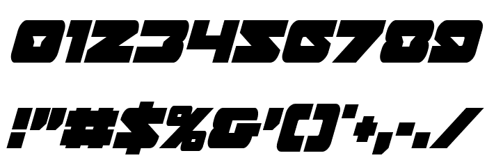 Banjin Condensed Italic Font OTHER CHARS