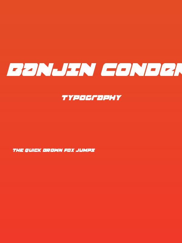 Banjin Condensed Italic Poster