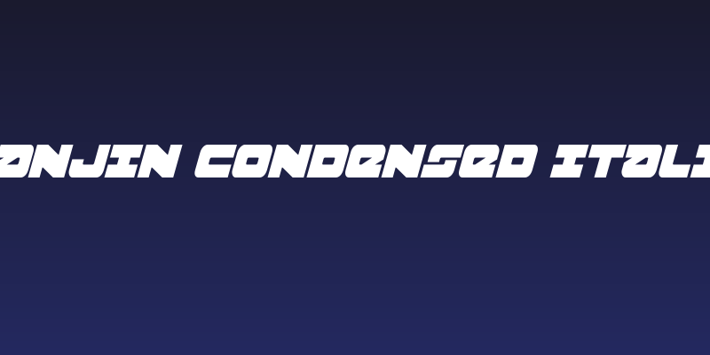Banjin Condensed Italic Social Header