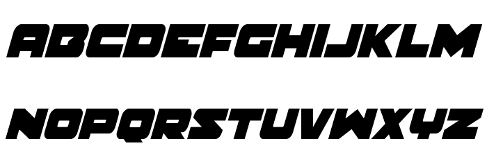 Banjin Condensed Italic Font LOWERCASE