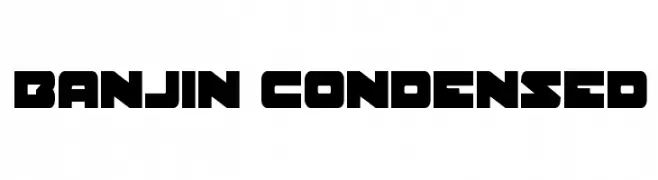 Banjin Condensed  Fuentes Gratis Descargar