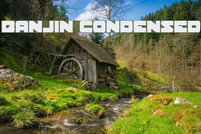 Banjin Condensed Font examples
