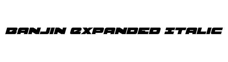 Banjin Expanded Italic  font caratteri gratis
