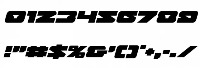 Banjin Expanded Italic Font OTHER CHARS