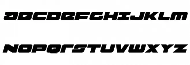 Banjin Expanded Italic Schriftart Groß