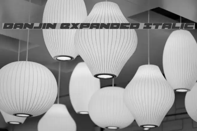 Banjin Expanded Italic Font examples