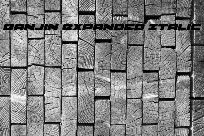 Banjin Expanded Italic Font examples