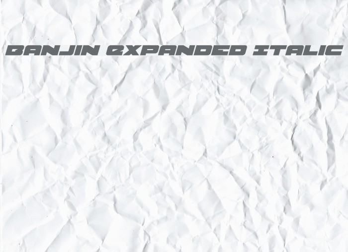 Banjin Expanded Italic Example 3