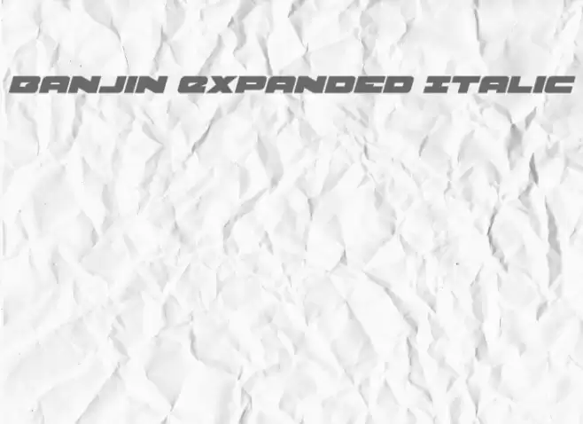 Banjin Expanded Italic Font examples