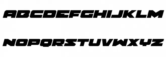 Banjin Expanded Italic 字体 小写