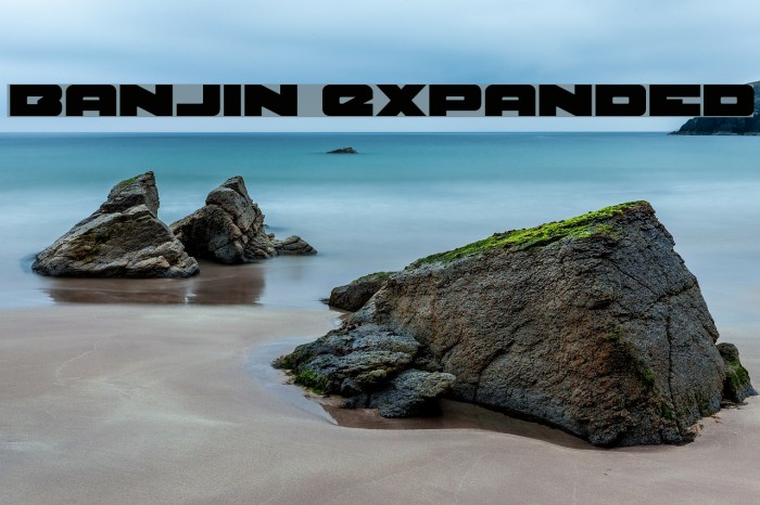 Banjin Expanded Font examples