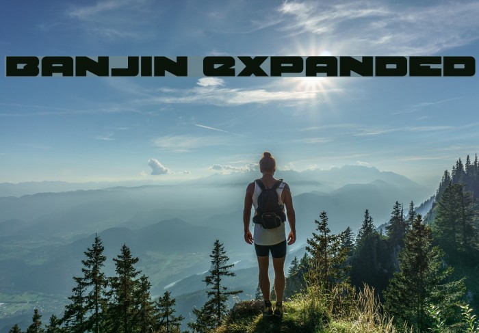 Banjin Expanded Font examples