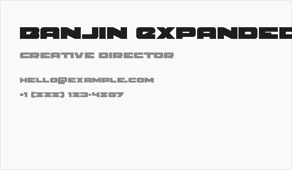 Banjin Expanded Business Card