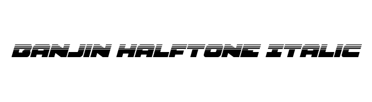 Banjin Halftone Italic  免费字体下载