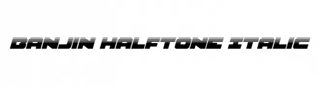 Banjin Halftone Italic  Frei Schriftart Herunterladen