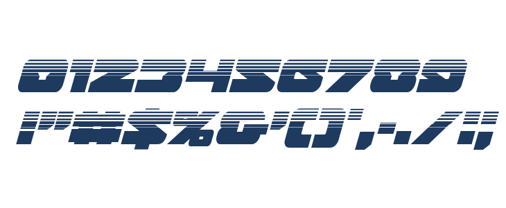 Banjin Halftone Italic Other Characters