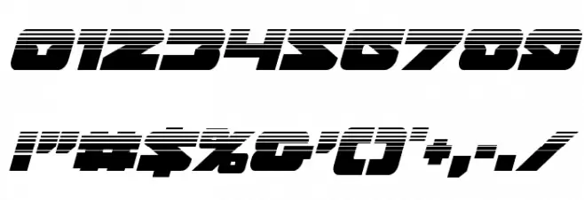 Banjin Halftone Italic Font OTHER CHARS