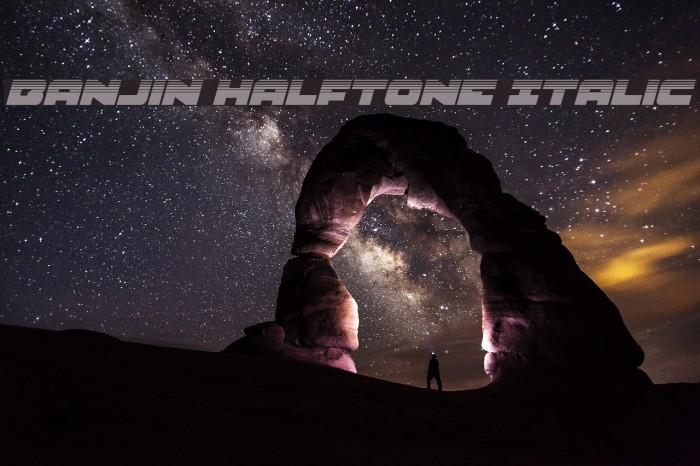 Banjin Halftone Italic Example 3