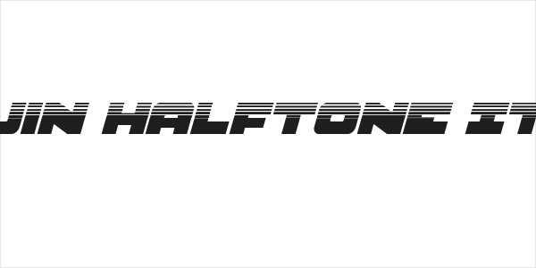 Banjin Halftone Italic Logo