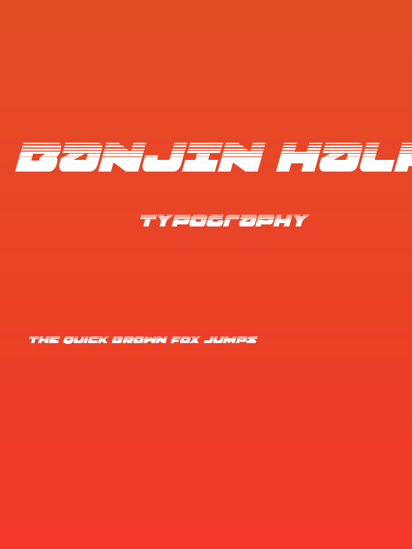 Banjin Halftone Italic Poster