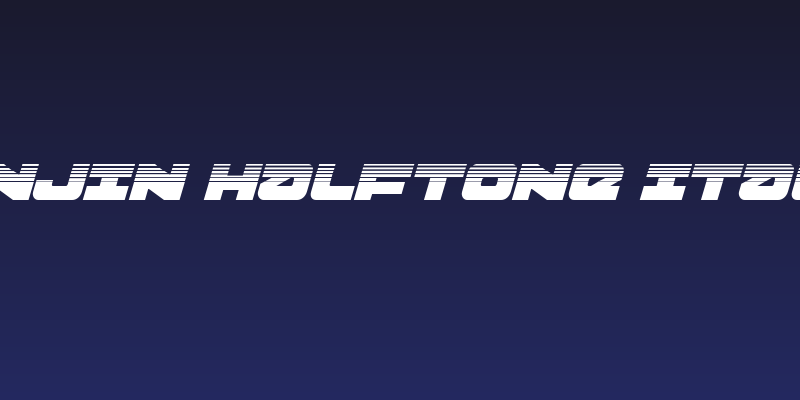 Banjin Halftone Italic Social Header