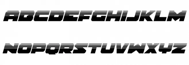Banjin Halftone Italic 字体 小写