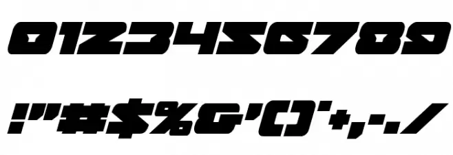 Banjin Italic Font OTHER CHARS