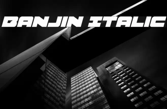 Banjin Italic Font examples