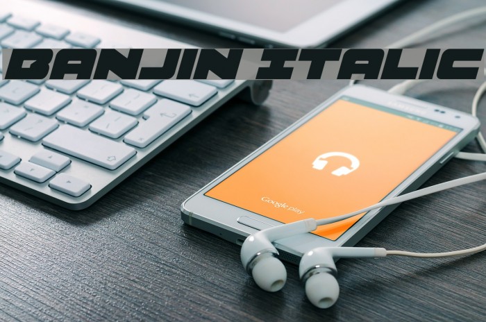 Banjin Italic Example 3