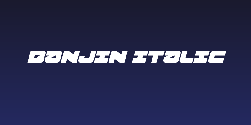 Banjin Italic Social Header