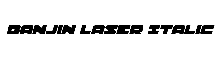 Banjin Laser Italic  免费字体下载