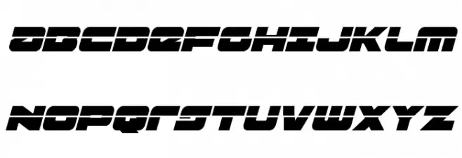 Banjin Laser Italic फ़ॉन्ट अपरकेस