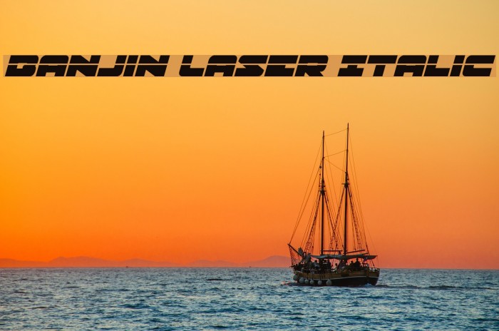 Banjin Laser Italic Example 1