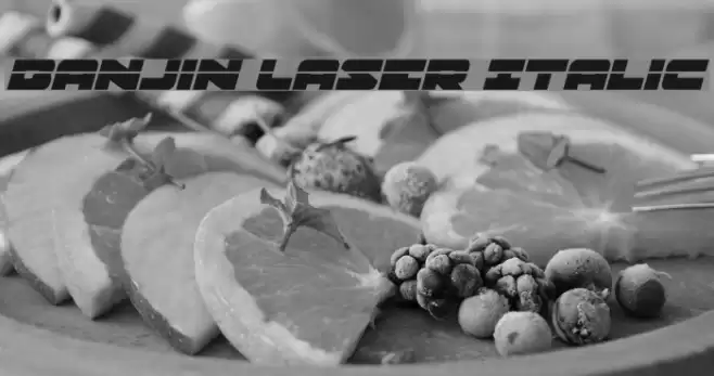 Banjin Laser Italic Font examples