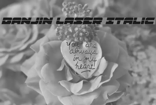 Banjin Laser Italic Font examples