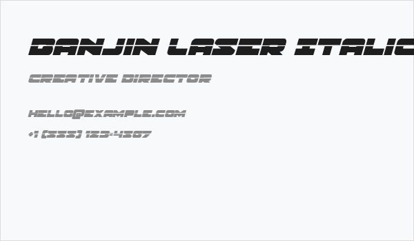 Banjin Laser Italic Business Card